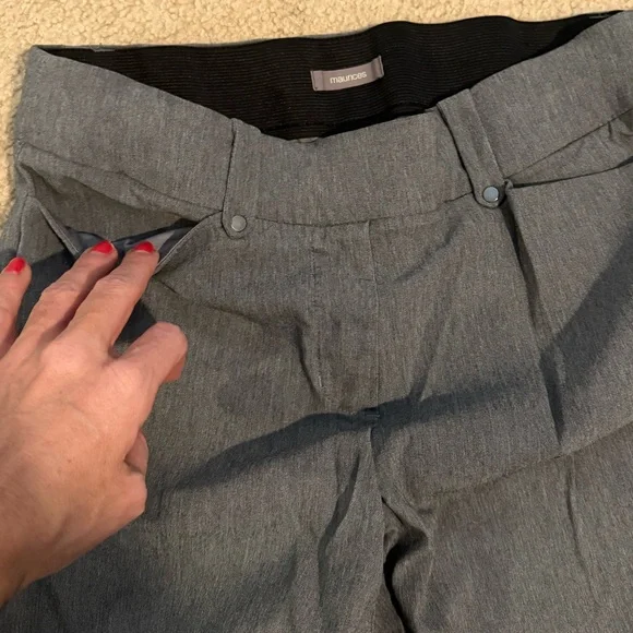 Maurices Charcoal Pull-On Ankle Work Pant - Picture 2 of 4